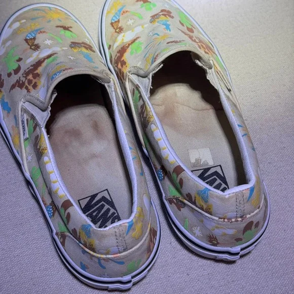 Vans Classic Slip On Desert Roadrunner Cactus Print Sneakers Mens 11.5 Womens 13 - Picture 6 of 9